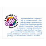 GLBT Equality White Postcard