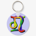 GLBT Gemini & Leo keychains