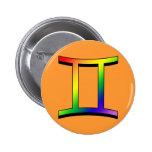 GLBT Gemini Pinback Button