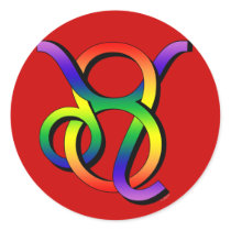 GLBT Leo & Taurus Stickers