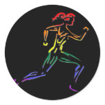 GLBT Pride Female Runner Stickers