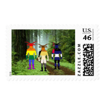 GLBT Pride Forest Postage Stamp