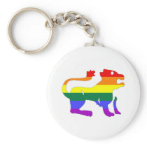 GLBT Pride:  Leo, July 23 - August 21 Keychains