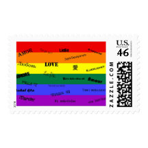GLBT Pride: "Love" in Many Languages Stamp