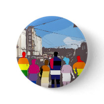 GLBT Pride People in the Castro #2 buttons
