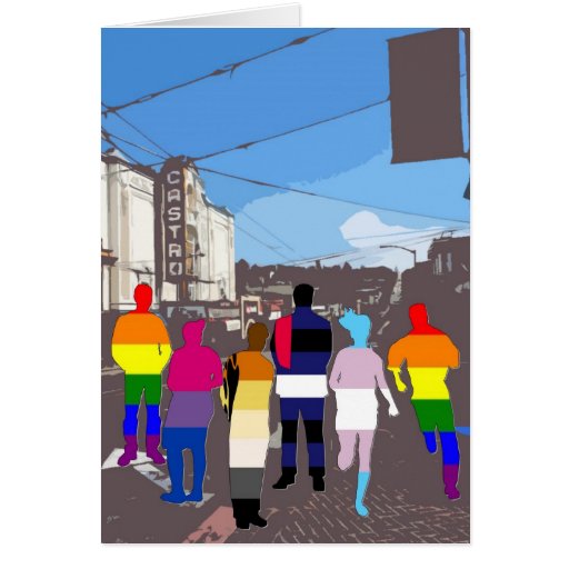 GLBT Pride People in the Castro #2 Cards