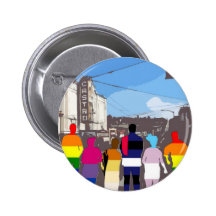GLBT Pride People in the Castro #2 Pin