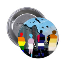 GLBT Pride People in the Castro Buttons