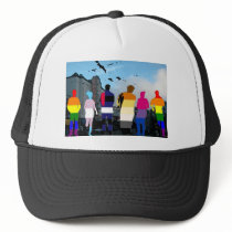 GLBT Pride People in the Castro hats