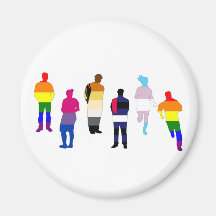 GLBT Pride People Refrigerator Magnet