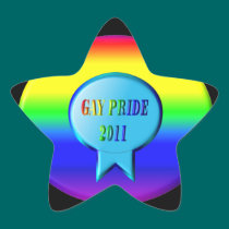 GLBT PRIDE STAR STICKER stickers