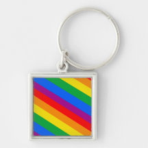 GLBT Pride Stripes 2 Key Chain