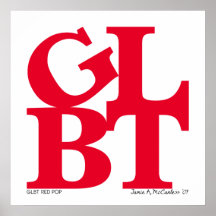 GLBT Red Pop Poster