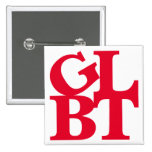 GLBT Red Pop Square Button