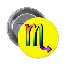 GLBT Scorpio Pinback Buttons