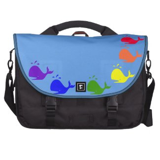 GLBTQ Rainbow Whales Laptop Bag