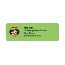 Glee Club Presents Badge Return Address Labels
