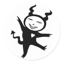 Gleeful Black Monster stickers