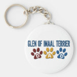 GLEN OF IMAAL TERRIER Dad Paw Print 1 Key Chains