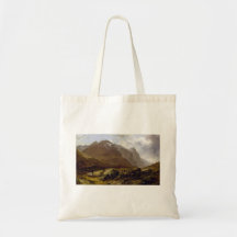 Glencoe by Horatio McCulloch Canvas Bags