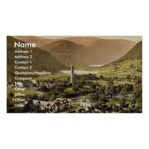 Glendalough. Co. Wicklow, Ireland classic Photochr Business Card Templates (front side)