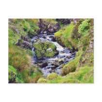Glengesh Pass In Ireland Stream Brooks Water Moss postcards