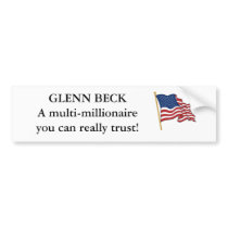GLENN BECK, millionaire Bumper Sticker