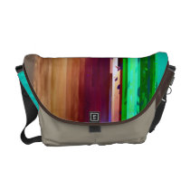 Glitched Venice Beach messenger bags