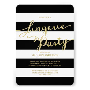 Glitter and Glam | Lingerie Party Invitation