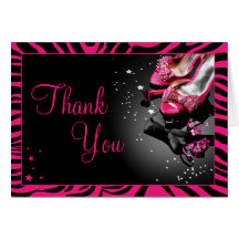 Glitter and Glam Thank You Card