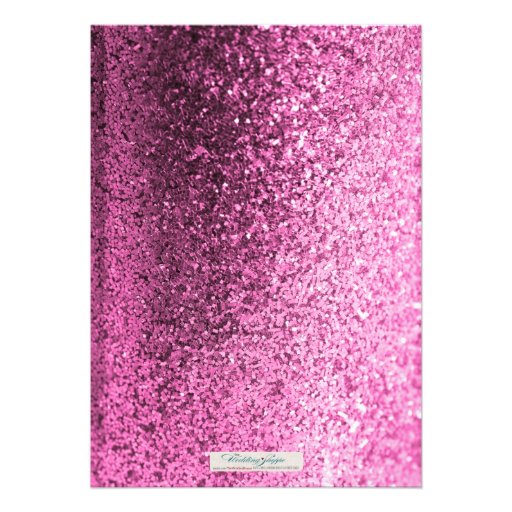 Glitter Bling Bridal Shower Invitation (fuchsia)