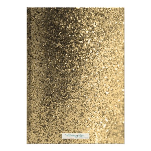 Glitter Bling Bridal Shower Invitation (gold)