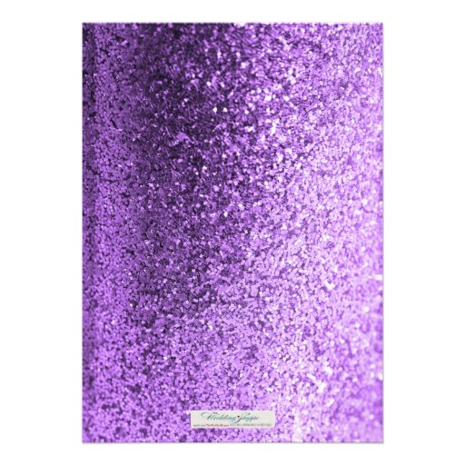 Glitter Bling Bridal Shower Invitation (purple)