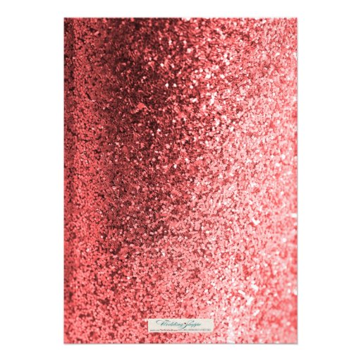 Glitter Bling Bridal Shower Invitation (red)