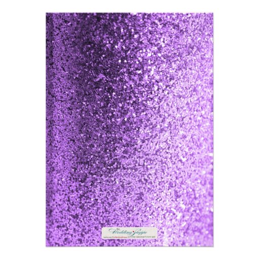 Glitter Bling Save the Date Announcement (purple)
