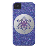 Glitter Blue Star Case-Mate iPhone 4 Cases