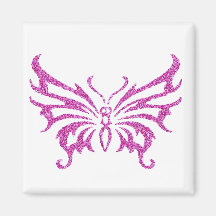 Glitter Butterfly Refrigerator Magnet