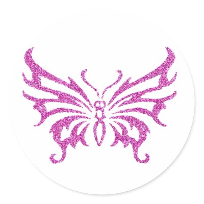 Glitter Butterfly Sticker by fstasu54