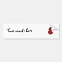 Glitter cardinal bumper sticker
