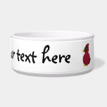 Glitter cardinal dog water bowl