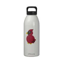 Glitter cardinal reusable water bottle