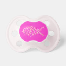 Glitter Christian Fish Symbol Baby Pacifier