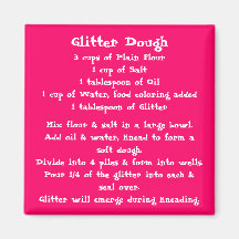 Glitter Dough Recipe Magnet color