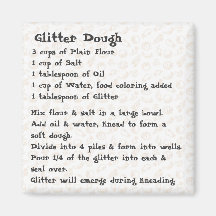 Glitter Dough Recipe Magnet pink