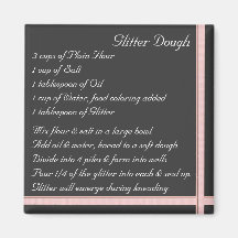 Glitter Dough Recipe Magnet ribbon