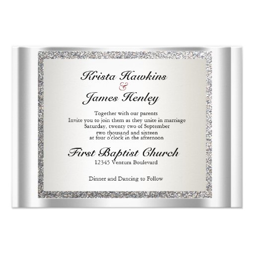 Glitter Elegant Wedding Invitation