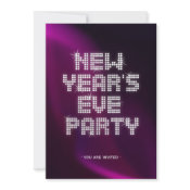 Glitter Glam New Year's Eve party invitation invitation