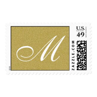 Glitter Gold Custom Monogram Stamp