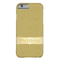 Glitter Gold Custom Name Barely There iPhone 6 Case