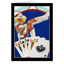 Glitter Gultch Sally Poker Chip Greeting Card